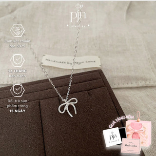 Dây chuyền nữ PJN S925 hình nơ đáng yêu,Vòng Cổ Nơ Nhỏ Xinh Xắn Phong Cách Nhẹ Nhàng Dành Cho Nàng VC04