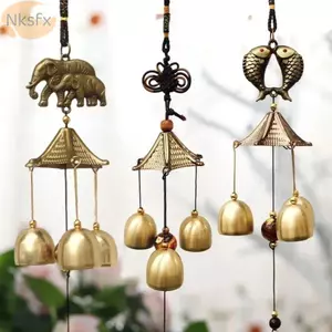 Chuông gió NKSFX, Chuông đồng Trang trí treo cổ điển, Nhà DIY Mặt dây chuyền sáng tạo Chuông gió