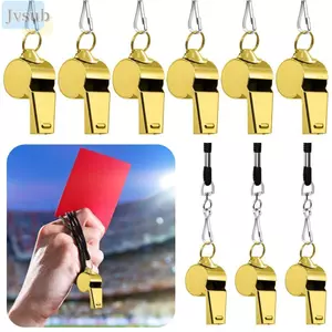 JVSUB 2 Chiếc Còi Kim Loại Trọng Tài Chất Lượng Cao Thể Thao Bóng Bầu Dục Đảng Đào Tạo Trường Còi Bằng Thép Không Gỉ