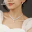 Nhíp Thời Trang Nữ Móng Vuốt Dây Xích Cutout Nelace Bông Tai Bộ Trang Sức Cô Dâu Trang Sức Trang Sức Tiệc Cưới Ngày Lễ Quà Tặng VN