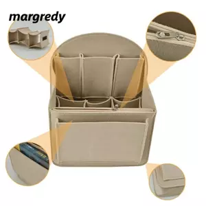 Túi du lịch nội thất MARGREDY, Dụng cụ sắp xếp trang điểm Ba lô di động Chèn túi nhỏ, Túi đeo vai chia Túi đựng mỹ phẩm Túi đeo nỉ nữ