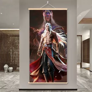 Xianyi Wang Lin Wending Tranh Treo Tường Trang Trí Tranh Trong Nhà Poster Dán Tường Tranh Trang Trí Gỗ Chắc Chắn Cuộn Tranh 5.29
