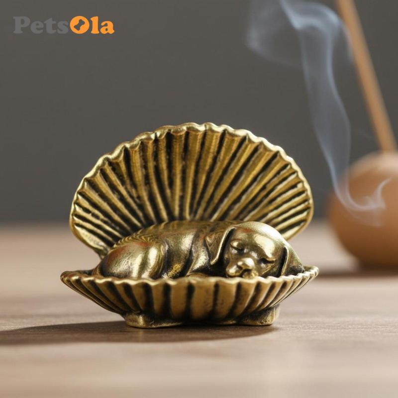 PETSOLA Kim Loại Chó Tượng Đồng Vỏ Chó Con Trang Trí Whimsical Trang Trí Nhà Cửa Cho Trà Kệ Bàn