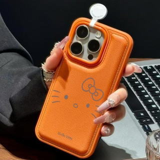 Ốp điện thoại kết cấu mềm bằng da Thích hợp cho iPhone 17 16 ProMax Bowknot Kitten 14 13 Pro 11 ProMax XS XR 12 8plus 15 ProMax 7plus 11 Pro Túi trống chống sốc