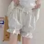PYCOU Quần An Toàn Chống Phơi Sáng, Giả Lụa Ruffle Nữ Ren Quần Lót Ngắn, Gothic Satin Knickers Quần Short Đầm Pettipant