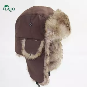 Springevenstar Mùa Đông Mũ Nga Trapper er Ấm Trooper Tai Nắp Mũ Mũ Bonnet Nam Nữ Mùa Đông Mũ Trượt Tuyết Lông Tơ Giả Mũ Springevenstar