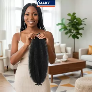 MAKY Afro Kinky Twist Crochet Phần mở rộng tóc 16 Inch Tóc lò xo tổng hợp riêng biệt dành cho cả ngày Mặc và tạo kiểu VN