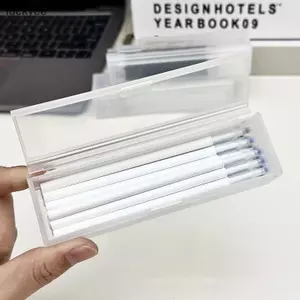 Luckyew PP Trong Suốt Hộp Đựng Bút Chì Nhựa Nhẹ Dung Tích Lớn Hộp Đựng Bút Lưu Trữ Học Sinh Trường Văn Phòng Phẩm Vật Dụng TQ