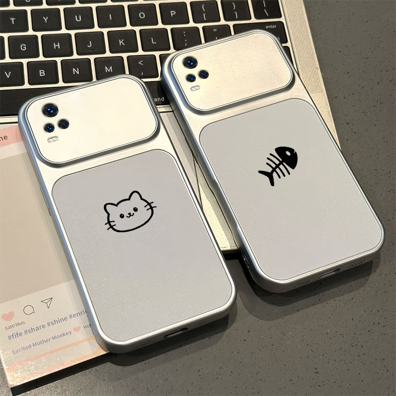 Ốp Lưng PBZZ Cho vivo v20 PRO v20se v23e v23 v21 v21e 5G Vỏ Điện Thoại Lo Âu Vỏ Mềm Silicon Chống Sốc Thiết Kế Mới Thẩm Mỹ Cặp Đôi Mèo Hoạt Hình Dễ Thương DSCYGT1