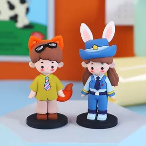 Cao Su Mềm Chắc Chắn Không Thể Phá Vỡ Búp Bê Cặp Đôi Quà Tặng Xếp Chồng Âm Nhạc Cơ Thể Động Vật Thành Phố Để Bàn Trang Trí Nơi Làm Việc Đồng Hành 5.31