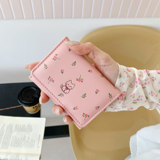 Phim Hoạt Hình Mèo In Hoa Đựng Thẻ Ví Nữ Nhiều Khe Thẻ Tín Dụng Photocard & ID Hình Ví Bảo Quản