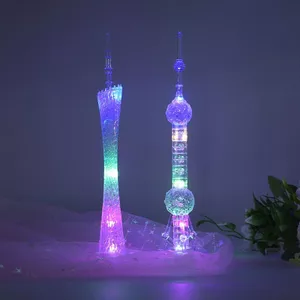 Nhiều Màu Sắc Dạ Quang Tháp Quảng Châu Đèn Ngủ led Phương Đông Ngọc Trai Tháp Thủ Công Dạ Quang Tháp Để Bàn Trang Trí 5.31