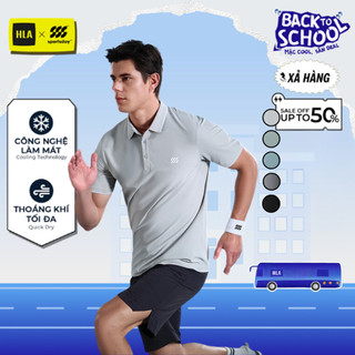 [GIẢM 50%] Áo Thun Polo Nam Cao Cấp HLA - Áo chạy bộ, công nghệ mát lạnh mềm nhẹ co giãn, thấm hút