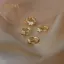 PNPIA- Nhỏ Sáng Bóng Zircon Hình Học Hoa Vòng Bông Tai Dành Cho Nữ Bé Gái Thời Trang Dự Tiệc Quyến Rũ Sang Trọng Trang Sức