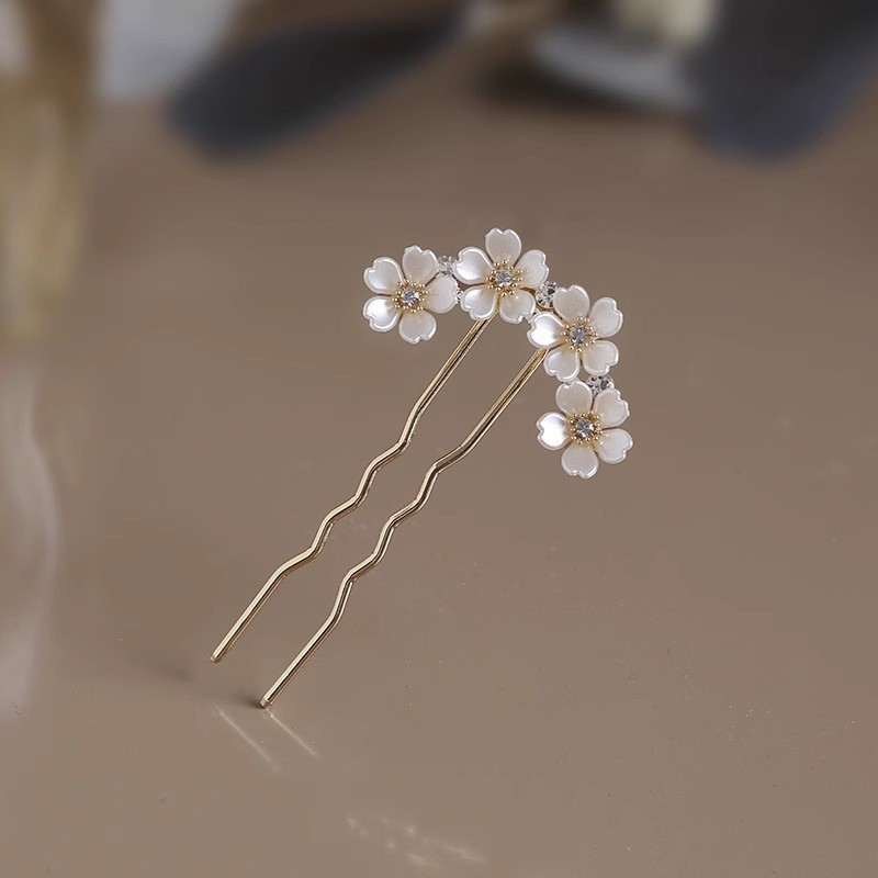 MAUROPOLI [Sẵn Sàng] Tua Rua Ngọc Trai Siêu Cổ Tích Trung Quốc Mới Cao Cấp Hanfu Sườn Xám Kẹp Tóc Hình Chữ U Phù Hợp