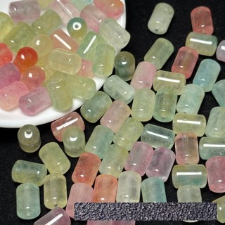 ((10 Cái) Pha Lê Tourmaline Màu Đá Tricolor 8 x 12 Mm Bàn Tính Hạt Rời Hạt Tự Làm Vòng Tay Phụ Kiện
