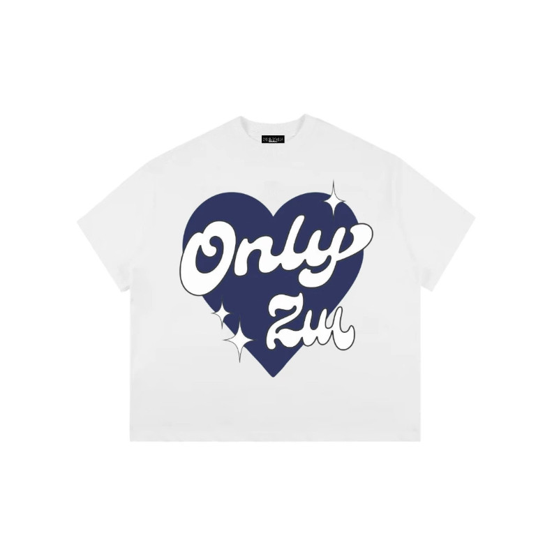 （Giao hàng 24h）Angela Áo Thun Boxy Local Brand ONLYZIU Form Rộng 220gsm " HEART Trái Tim " Cotton Tay Ngắn
