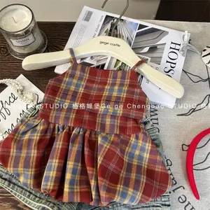 Bé gái (90-150) Mùa hè Phong cách mới Thời trang Phong cách Hàn Quốc Áo kẻ sọc thời trang