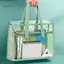 BeautifulHomeA 1 Thư mục cầm tay chống nước trong suốt di động dung tích lớn, Túi đựng hồ sơ có thể mở rộng, Túi đựng hồ sơ tự dính PVC VN