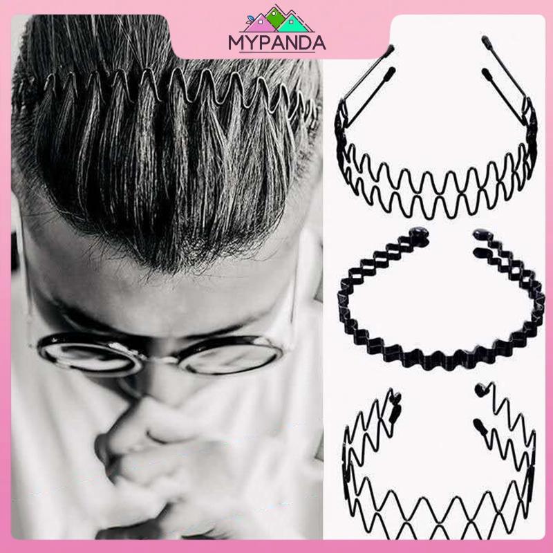 MYPANDA Unisex Kim Loại Sóng Mùa Xuân Tóc Hoop La Chống Trơn Trượt Thể Thao Ngoài Trời Đơn Giản Băng Đô Quấn Tóc Dành Cho Nữ Mặt Rửa Mũ Đội Đầu.
