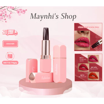 Son Thỏi Kabeina 1 cây 3 màu - Màu Chống Nước, Mềm Mịn, Dưỡng Ẩm – Son Lì Lâu Trôi Nội Địa Trung