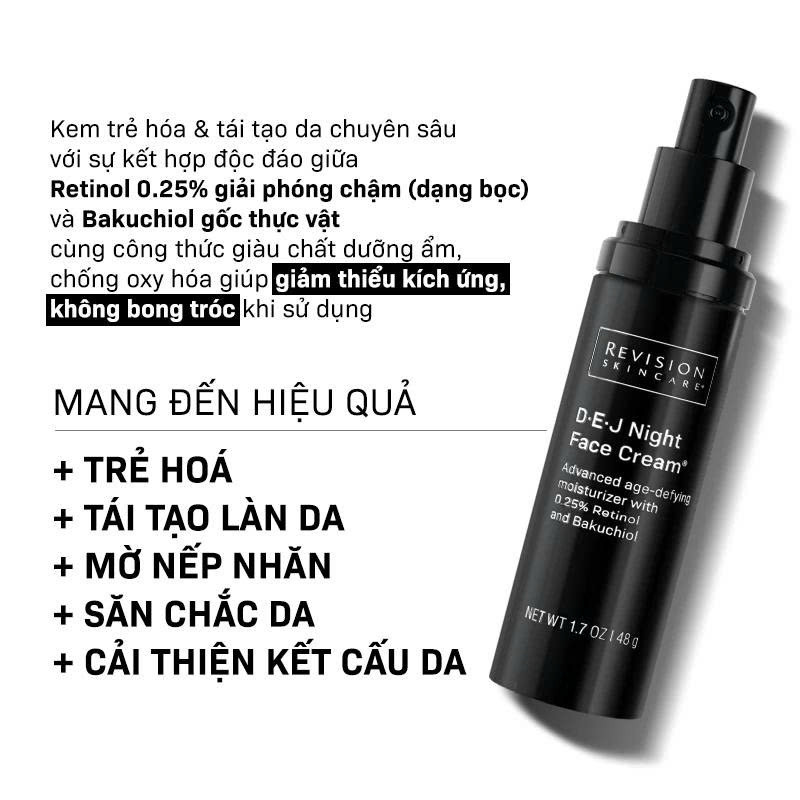 Bộ Sản Phẩm REVISION SKINCARE Night Face Cream 14g , Sữa Rửa Mặt 100ml Và Serum Dưỡng Môi 9.4G