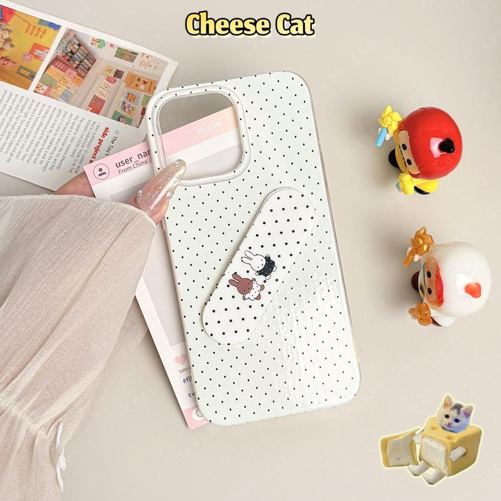 Ốp điện thoại dạng gập + chấm đen cho iPhone 11 12 13 14 15 16E 17 Pro Max 7 Plus Xs Max XR