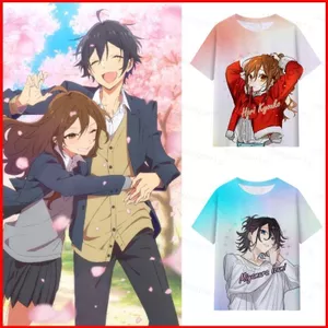 YB1 Hori Và Miyamura Cosplay Vải Full Graphic Mùa Hè Áo Thun Anime Tay Ngắn Top BY1