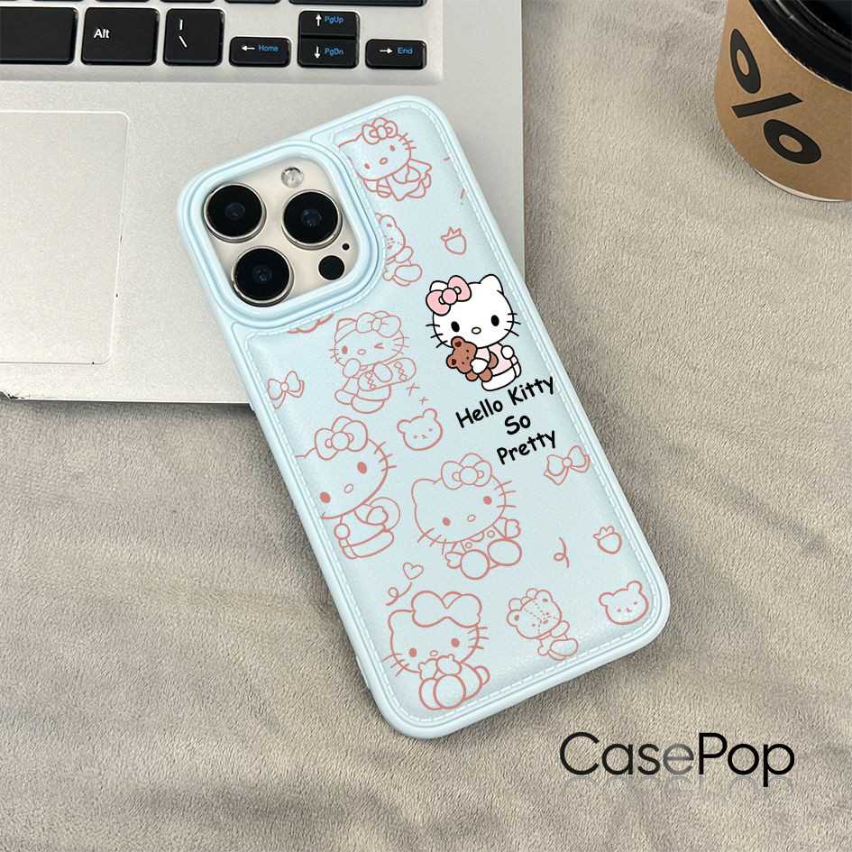 Ốp điện thoại in hình Hello Kitty cho iPhone 17/16 Pro