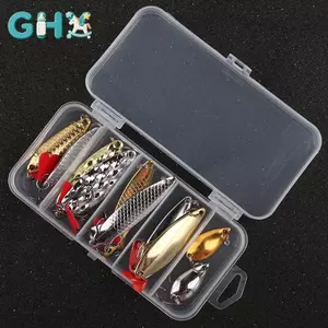 GHX 5 Cái / bộ Kim Loại Jig Thìa Spinner Mồi Câu Cá Wobbler Mồi Bộ Câu Chuyện Câu Cá Bộ Mồi Câu Cá VN