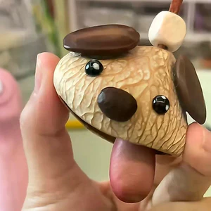 Con Chó Con Lắc Lưỡi Túi Mặt Dây Chuyền Vỏ Trái Cây Đen Gian Hàng Túi Trái Cây Mặt Dây Chuyền Điện Thoại Di Động Dây