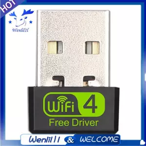 Bộ chuyển đổi WiFi USB, Bộ chuyển đổi không dây 2.4G băng tần đơn 150Mbps, Card mạng không dây Mini WiFi Dongle cho máy tính xách tay / máy tính để bàn / PC, Hỗ trợ Windows 10 / 8 / 8.1