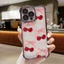 Dành Cho Honor 500 400 200 Smart X9C X9D X8D X7D X6D 600 400 Lite Pro Red Cherry Bow Vỏ Điện Thoại Trong Suốt Chống Sốc Mềm Dễ Thương