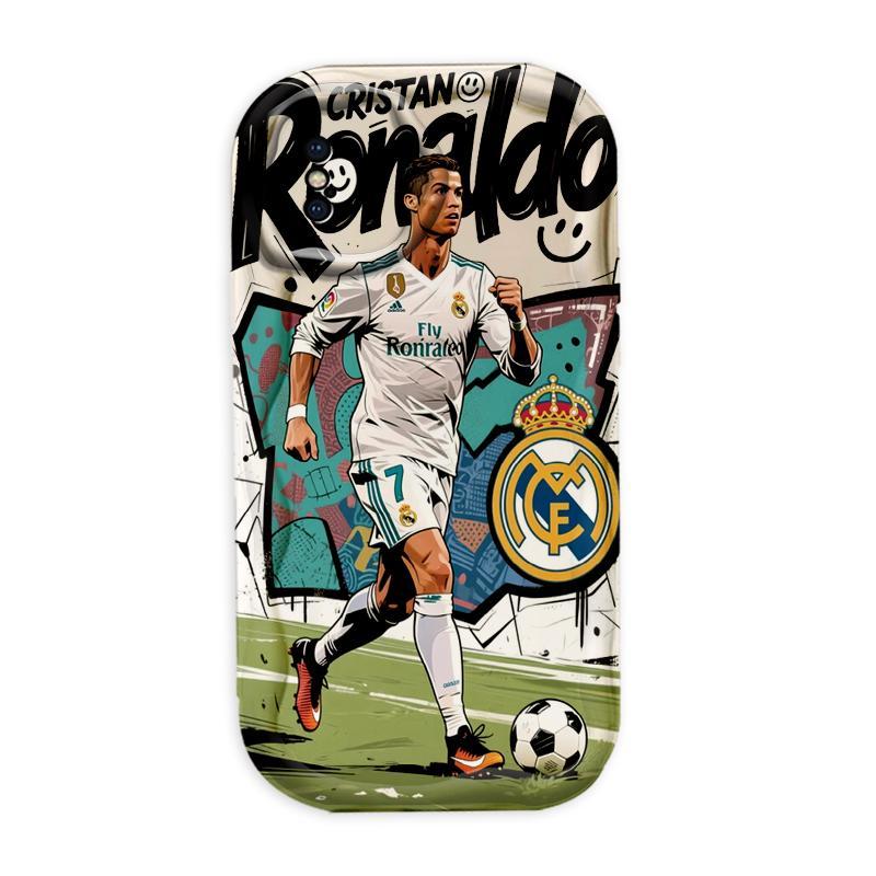 Thích hợp cho iPhone X XS Max XR 3D TPU mềm World Cup Cristiano Ronaldo Ốp điện thoại chống sốc dành cho sinh viên