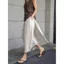 Vải Lanh Cotton Giả Hai Mảnh Culottes Vải Lanh Rời Đến Mắt Cá Chân Phiên Bản Chiều Dài Mùa Xuân Mùa Hè Văn Học Du Lịch Giải Trí Wide-Le
