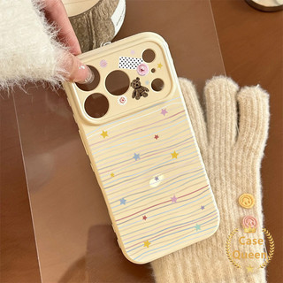 Cho iPhone 16 17 14 15 11 13 12 Pro Max Air XR X XS Max 7 8 16 Plus SE Full Màn Hình Sóng Nhiều Màu Sắc Ngôi Sao Gấu Bong Bóng Trái Tim