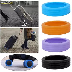 NORDICLIFE 4 / 8 Cái / bộ Bảo Vệ Bánh Xe Hành Lý, Với Âm Thanh Im Lặng Silicone Du Lịch Hành Lý Bánh Xe, Bánh Xe Tiếng Ồn Bảo Vệ Bao Phụ Kiện Hộp Xe Đẩy Bánh Bao