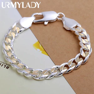Thời Trang Đẹp Bạc 925 10 Mm Dây Chuyền Trang Sức Chất Lượng Cao Vòng Tay Cho Nữ Trang Sức Nam
