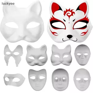 Luckyew Nk Handmade Tự Làm Mặt nạ Hóa trang Mèo Mặt nạ Đạo cụ Đảng Sơn Trang phục Hóa trang Trang Trang Trí Tiệc Thủ công Chống đỡ TQ