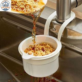 Giỏ lọc rác [Có Dây Treo] thực phẩm treo bồn rửa đa năng - Nắp tự động, lỗ thoát nước thông minh kèm rổ rửa trái cây