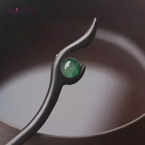 AqToCna Phong Cách Trung Hoa Giả Ngọc Gỗ Tóc Stis Đơn Giản Retro Kẹp Tóc Cho Nữ Bé Gái Tóc Bun Cố Định Tóc Trang Sức AqToCna