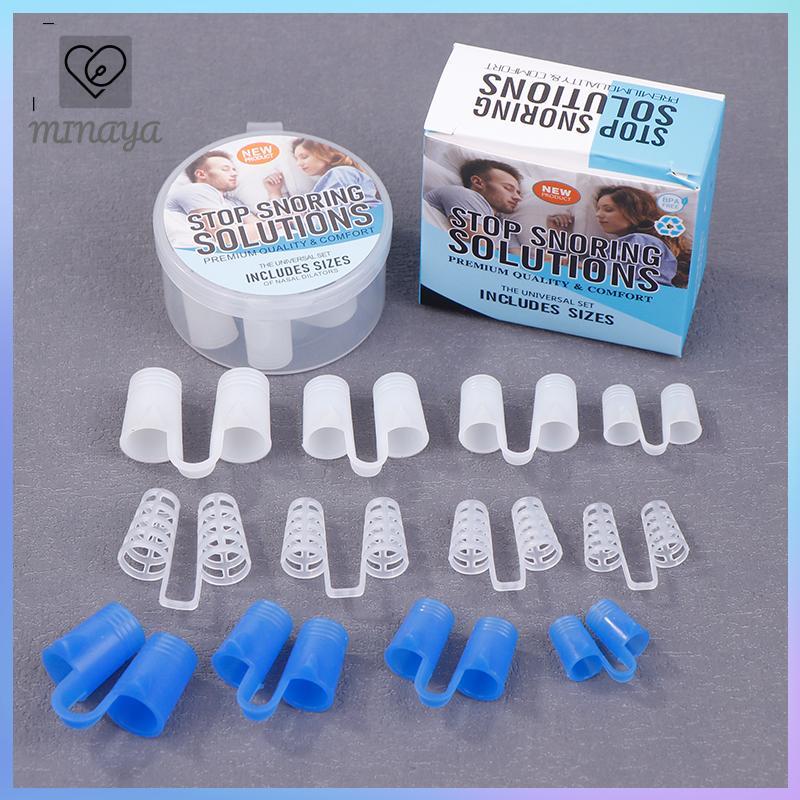 [MINAYA] 4 / 8 Cái Silicone Chống Ngáy Mũi Thuốc Giãn Thoáng Khí Hỗ Trợ Ngáy Mũi Kẹp Mũi Thiết Bị Thở VN