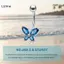 LUImo Pha Lê Xanh Bướm Cá Heo Hoa Bụng Nút Nhẫn Nữ Thép Không Gỉ Rốn Xuyên Trang Sức SBS
