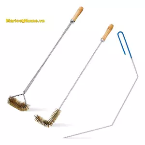 3 Dụng cụ làm sạch nồi chiên, Dụng cụ làm sạch nồi chiên sâu bằng thép không gỉ, Bàn chải chiên giỏ, Dụng cụ làm sạch nồi chiên không khí