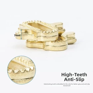 Dành Cho SPD Tương Thích MTB Cleats Vàng Đồng Thau Phát Hành Một Chiều Với 4 Ốc Vít 2 Vòng Giặt