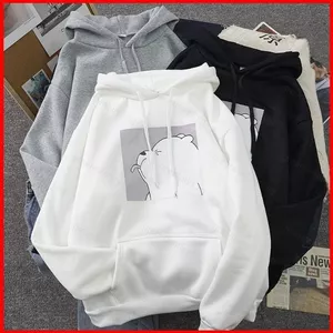 GC1 WeBearBear Áo hoodie Nữ / Nam Hoạt Hình In Hình Top Áo Dễ Thương Plus Kích Thước Rời Thường Ngày Áo hoodie Dài Tay Thời Trang Hàn Quốc