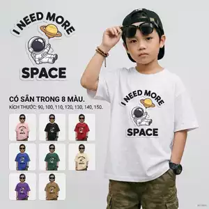 Áo thun bé trai basic, Năng động, Mặc hằng ngày, bé từ 2-12 tuổi