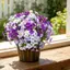 {WELV}Artificial Morning Glory Durable Plastic Build Realistic Design Stunning Realism
