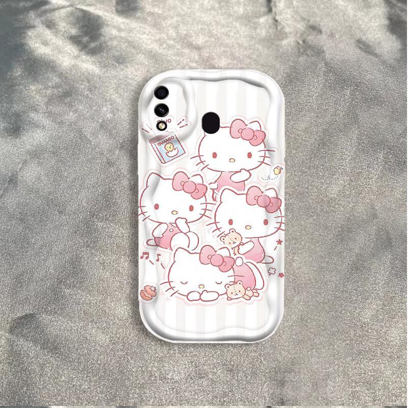 Thích hợp cho Samsung A20 A30 Phụ kiện 3D TPU mềm Vỏ điện thoại chống sốc cho mèo Kitty