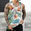 Dừa Hoàng Hôn 3D Tank Top Nam, Áo Vest Không Tay Mùa Xuân, Mềm Mại Thoáng Khí Dạo Phố Tee